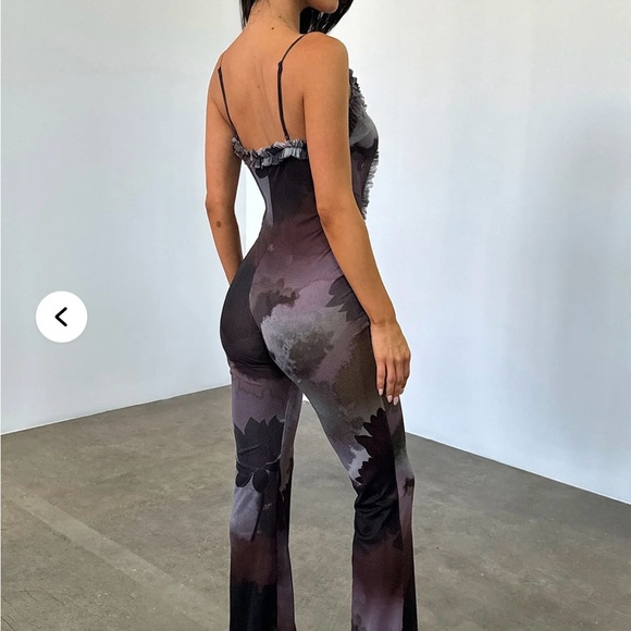 Fashionnova Mesh Ruffle Jumpsuit - Picture 5 of 6